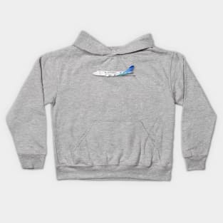 Garuda airlines Boeing 747 400 Kids Hoodie